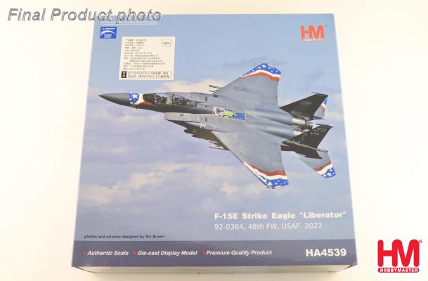 Modèle Réduit F-15E Strike Eagle 1/72 Hobby Master - USAF 48th FW, 2022, édition Limitée, Avec Support